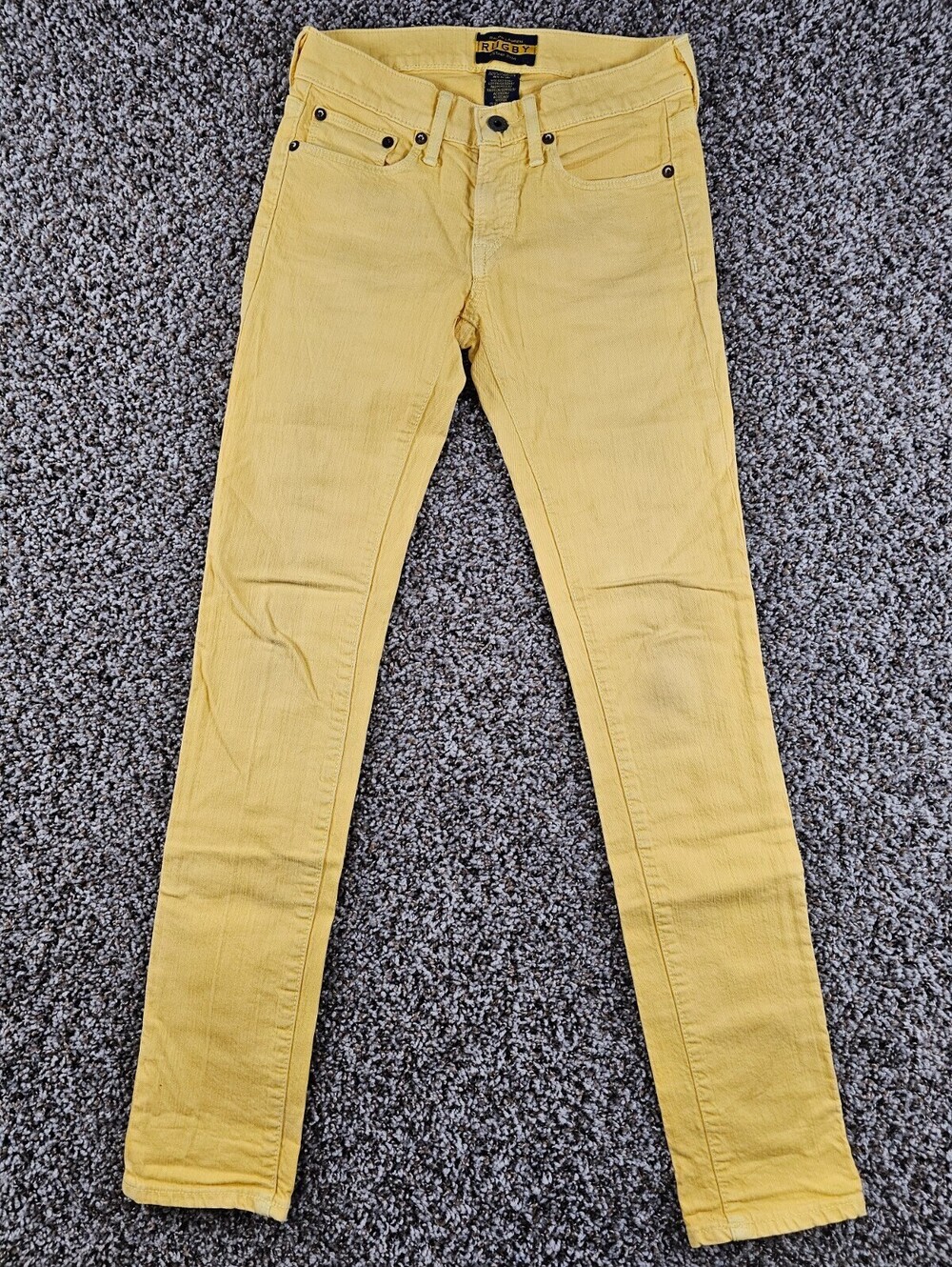 Rugby by Ralph Lauren Womens Sz 24 Ultra Skinny Leg Jeans Bright Yellow